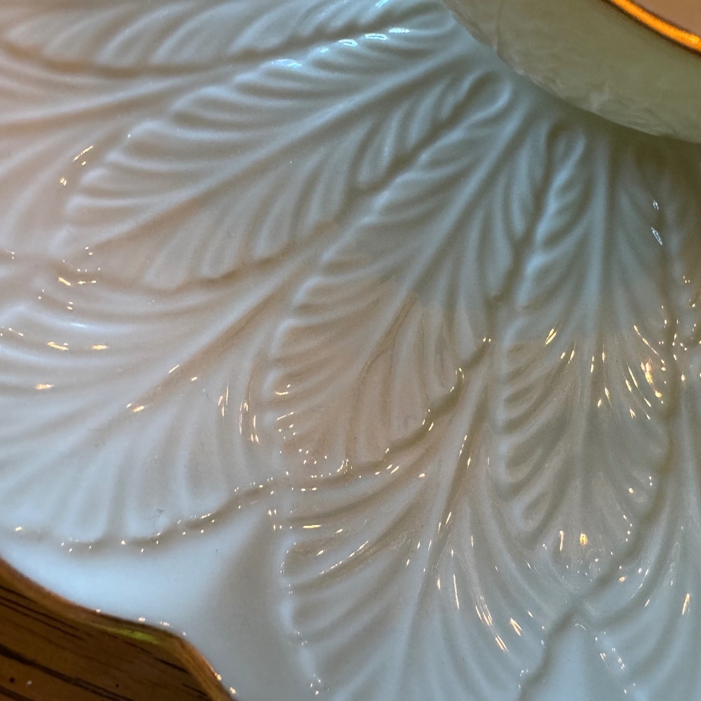 **LOOK!!!! PRICE DROP!! Lenox Greenfield Collection Chip & Dip piece- PRISTINE** - Picture 3 of 9